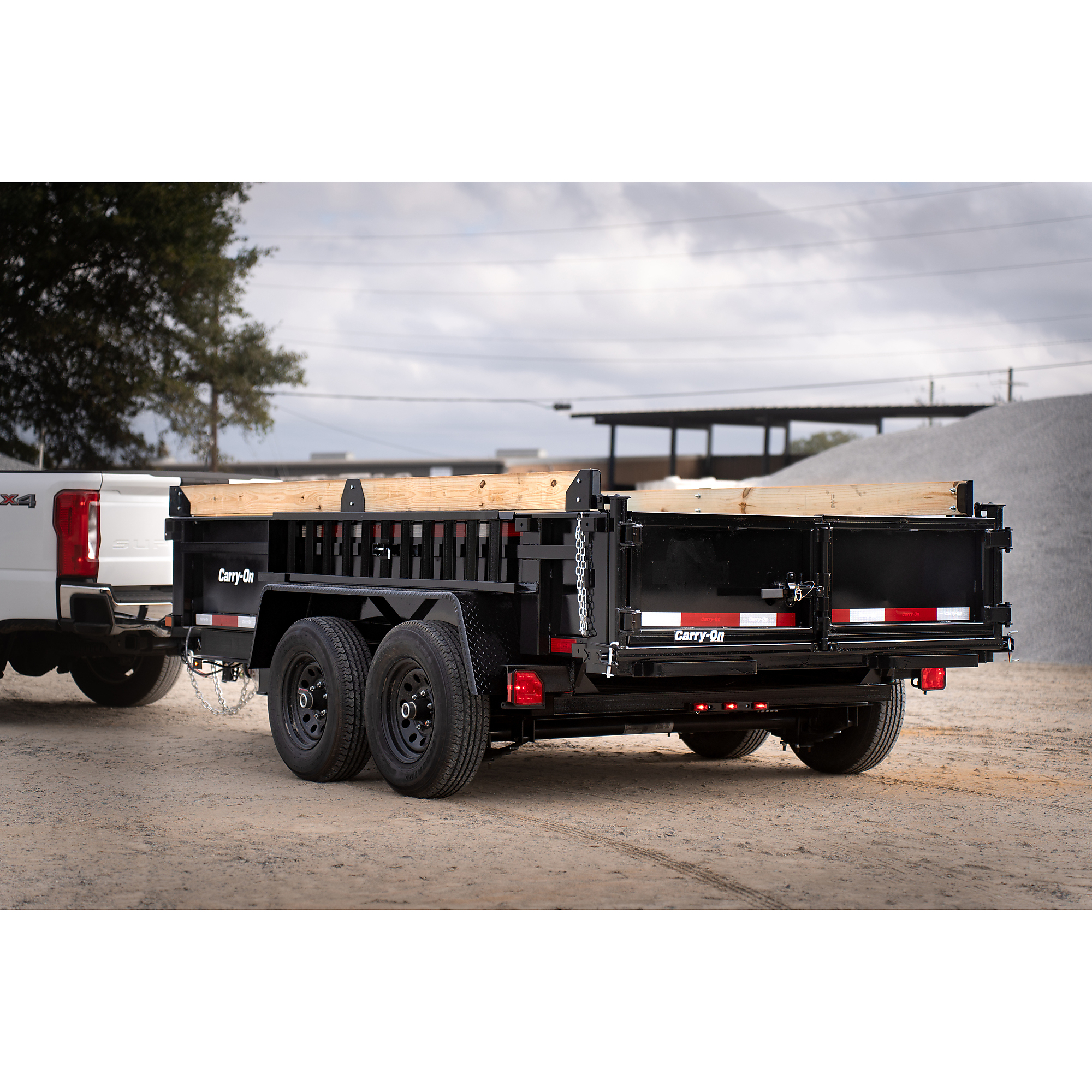 Carry-On Trailer, 6X12 DUMP TRAILER, Load Capacity 8800 lb, Deck Length 12 ft, Deck Width 6 ft, Model# 6X12DLPE12K